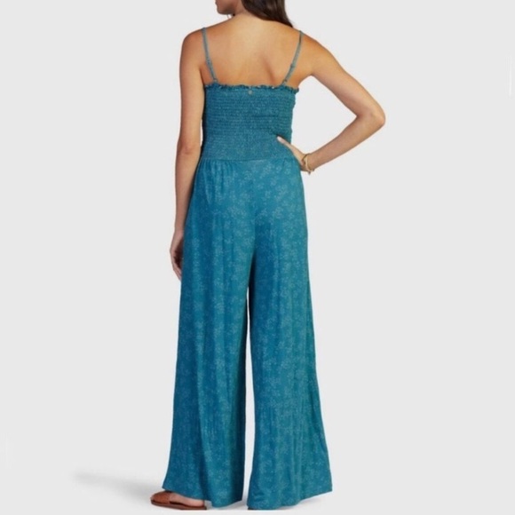 Roxy Smocked Teal Jumper - Picture 7 of 8